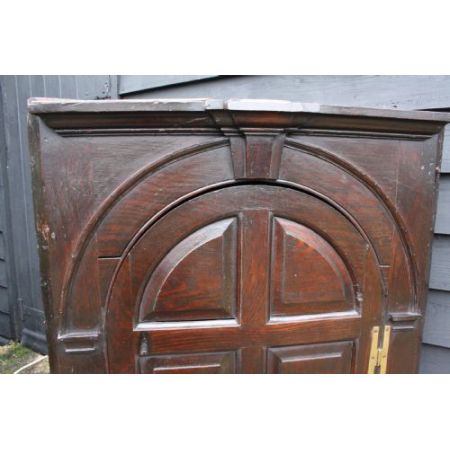 Antiker Eichenholz Eckschrank