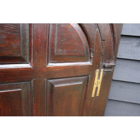 Antiker Eichenholz Eckschrank