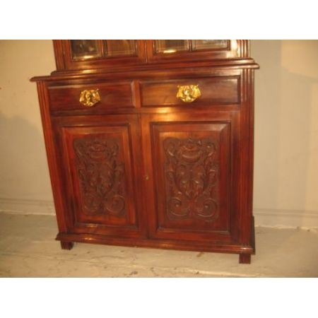 Antiker Mahagoni Bücherschrank