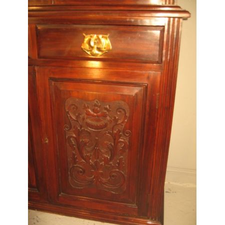 Antiker Mahagoni Bücherschrank