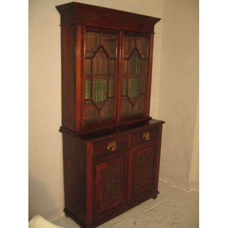 Antiker Mahagoni Bücherschrank