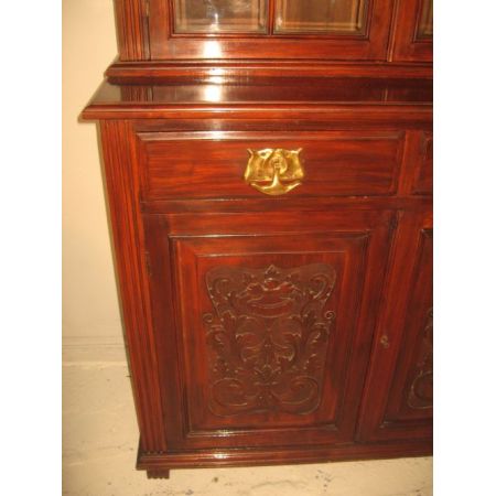 Antiker Mahagoni Bücherschrank