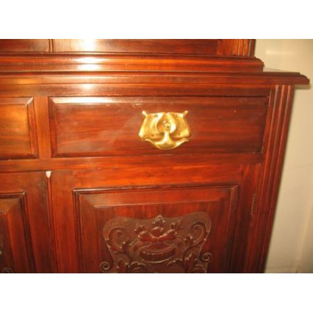 Antiker Mahagoni Bücherschrank