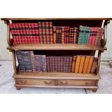 Antikes offenes Waterfall Bücherregal aus Mahagoni