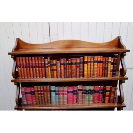 Antikes offenes Waterfall Bücherregal aus Mahagoni