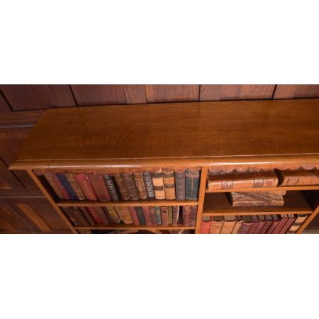 Antikes offenes Bücherregal aus Eichenholz