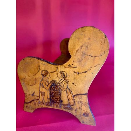 Antikes kleines Bücherregal aus Eichen- und Buchenholz