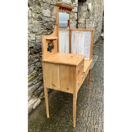 Antiker Schminktisch aus Kiefernholz von Maple & Co.