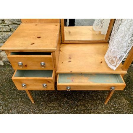 Antiker Schminktisch aus Kiefernholz von Maple & Co.