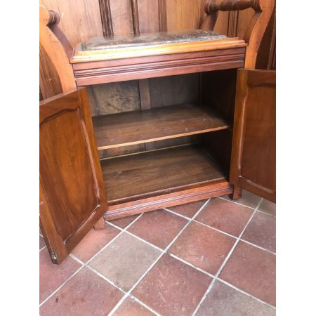 Antiker Klaviersitz aus Mahagoni Massivholz 20. Jahrhundert