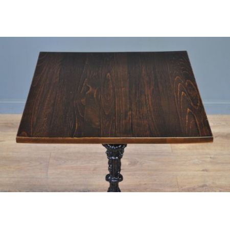 Antiker Besitelltisch Gusseisen mit Massivholzplatte 