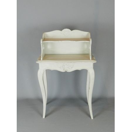 Antiker Nachttisch aus Massivholz lackiert