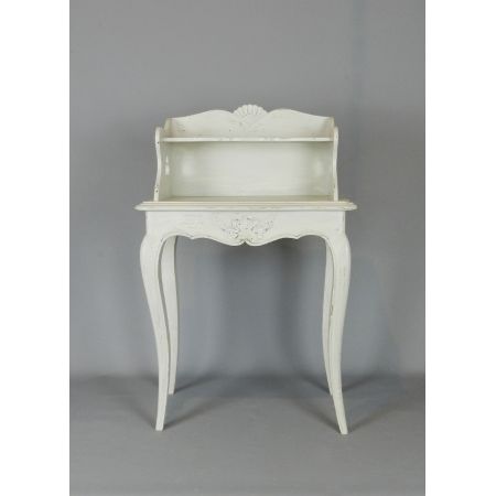 Antiker Nachttisch aus Massivholz lackiert