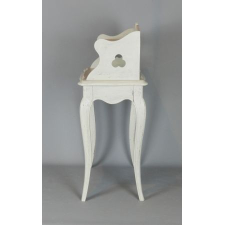 Antiker Nachttisch aus Massivholz lackiert