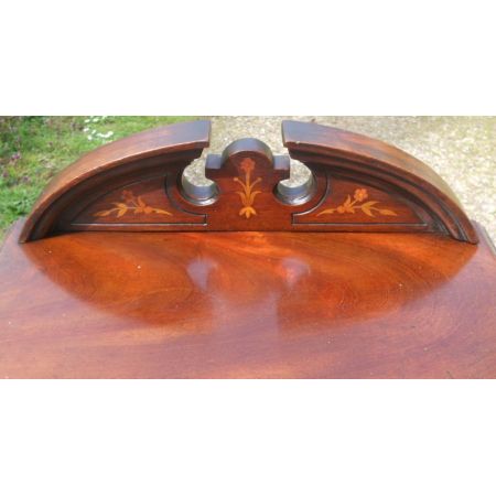 Antiker Intarsien Nachttisch aus Mahagoni