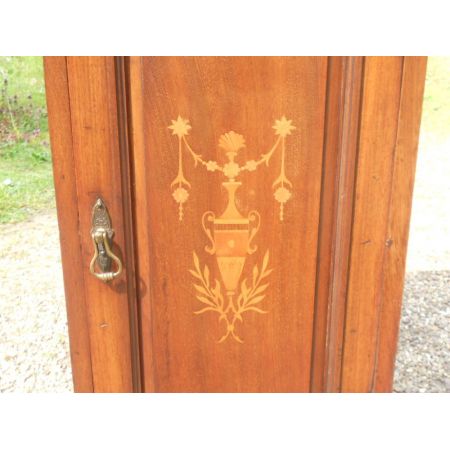 Antiker Intarsien Nachttisch aus Mahagoni