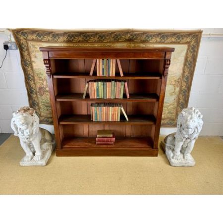 Antikes offenes Bücheregal aus Mahagoni 