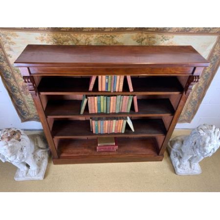Antikes offenes Bücheregal aus Mahagoni 