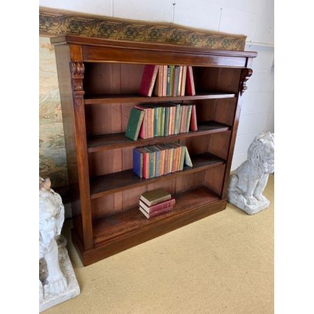 Antikes offenes Bücheregal aus Mahagoni 