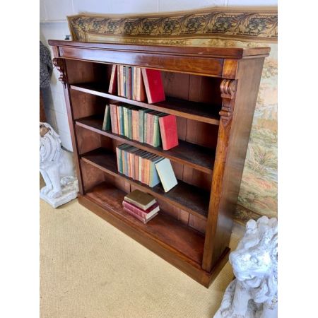 Antikes offenes Bücheregal aus Mahagoni 