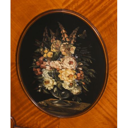 Antiker Sheraton Revival Breakfront Bücherschrank