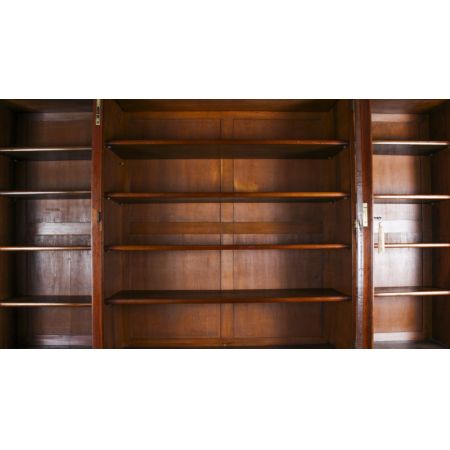 Antiker Breakfront Bücherschrank aus Flame Mahagoni