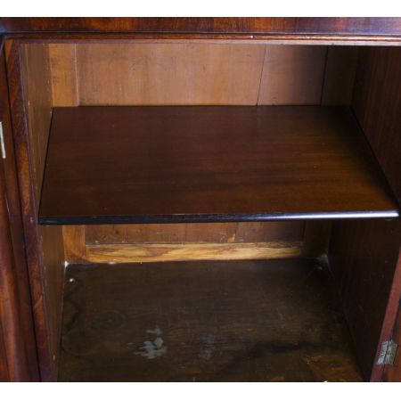 Antiker Breakfront Bücherschrank aus Flame Mahagoni