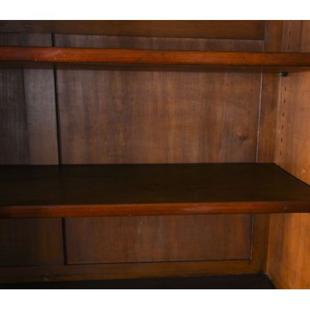 Antiker Breakfront Bücherschrank aus Flame Mahagoni