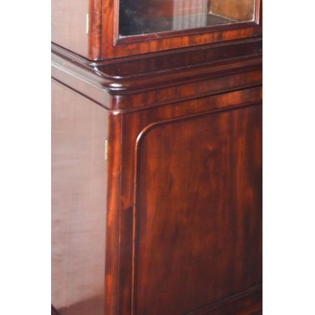 Antiker Breakfront Bücherschrank aus Flame Mahagoni