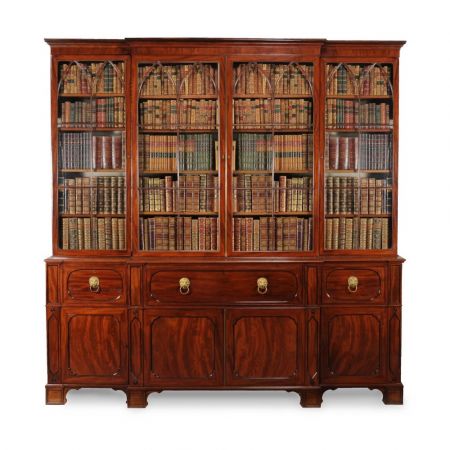 Antiker Library Bücherschrank aus Mahagoni von 1825