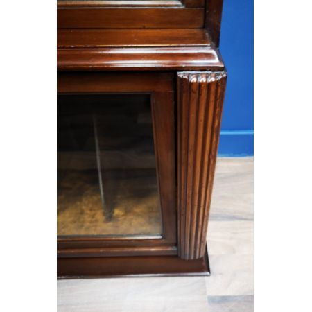 Antiker Art Deco Bücherschrank aus Walnussholz