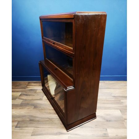 Antiker Art Deco Bücherschrank aus Walnussholz