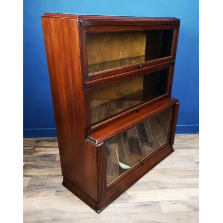 Antiker Art Deco Bücherschrank aus Walnussholz von 1930