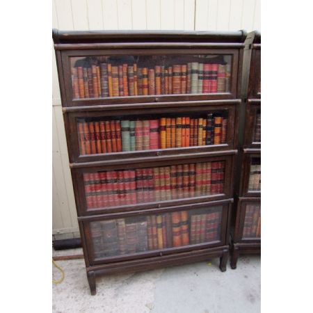 Antikes Paar Globe Wernicke Bücherschränke 