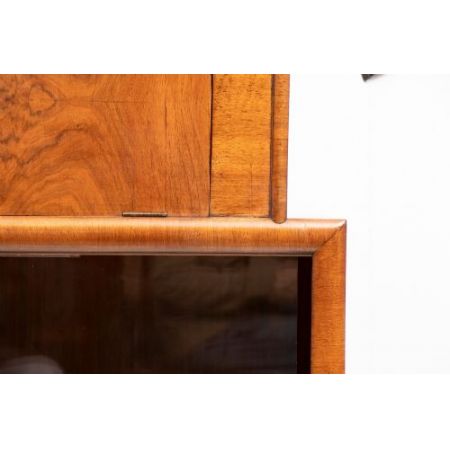 Antiker Art Deco Cocktailschrank aus Walnussholz von 1930