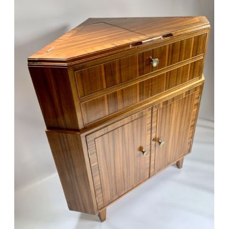 Antiker Eck-Cocktailschrank von Heaton Tabb & Co.