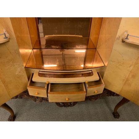 Großer antiker Cocktailschrank aus Walnussholz