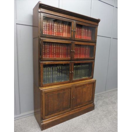 Antikes bookcase/Bücherschrank aus Eiche Massivholz frühes 20. Jahrhundert