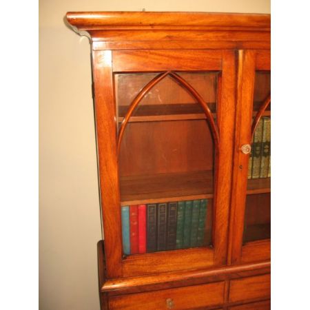 Antikes bookcase/Bücherschrank aus Mahagoni Massivholz 1880