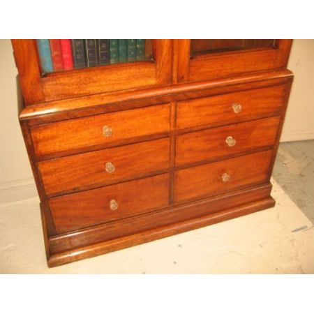 Antikes bookcase/Bücherschrank aus Mahagoni Massivholz 1880