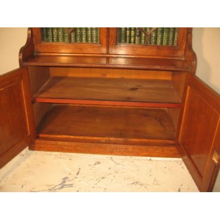 Antikes bookcase/Bücherschrank aus Eiche Massivholz 1910