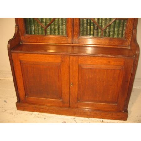 Antikes bookcase/Bücherschrank aus Eiche Massivholz 1910