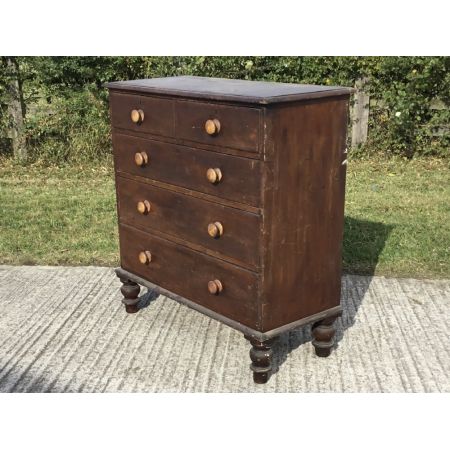 Antike Kommode aus Kiefernholz Massivholz spätes 19. Jahrhundert