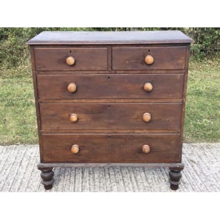 Antike Kommode aus Kiefernholz Massivholz spätes 19. Jahrhundert