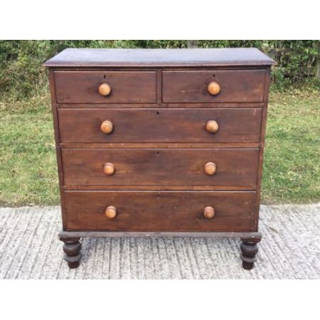 Antike Kommode aus Kiefernholz Massivholz spätes 19. Jahrhundert