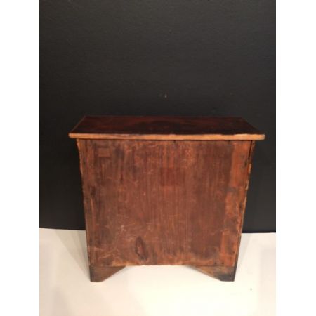 Antike Minaturkommode aus Mahagoni Massivholz 1820