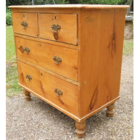Antike Kommode aus Kiefernholz Massivholz 1850