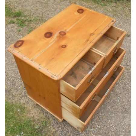 Antike Kommode aus Kiefernholz Massivholz 1850