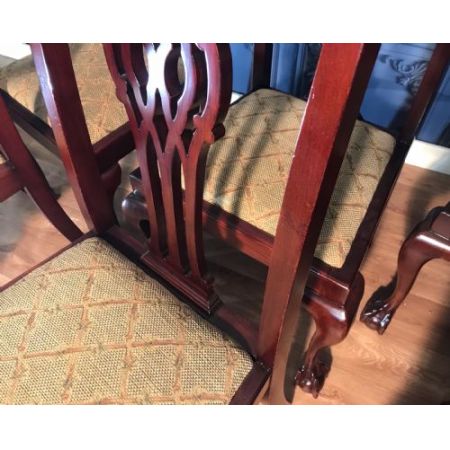 Antikes Set mit sechs Mahagoni-Esszimmerstühlen