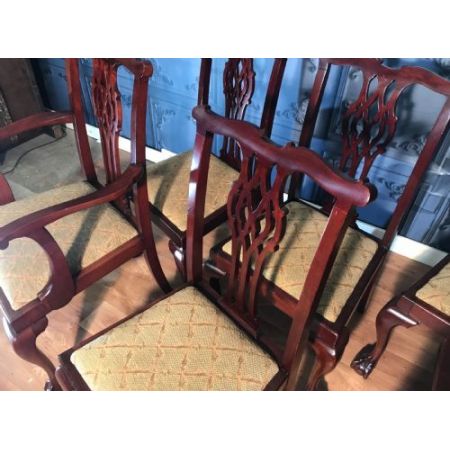 Antikes Set mit sechs Mahagoni-Esszimmerstühlen